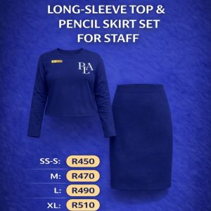 PLA Long Sleeve Top & Pencil Skirt Set For Staff